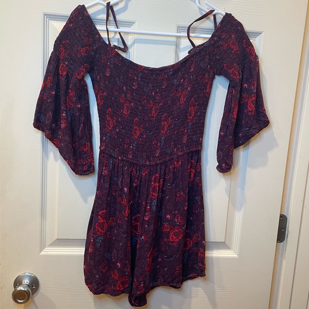 Purple and Red Hollister Romper